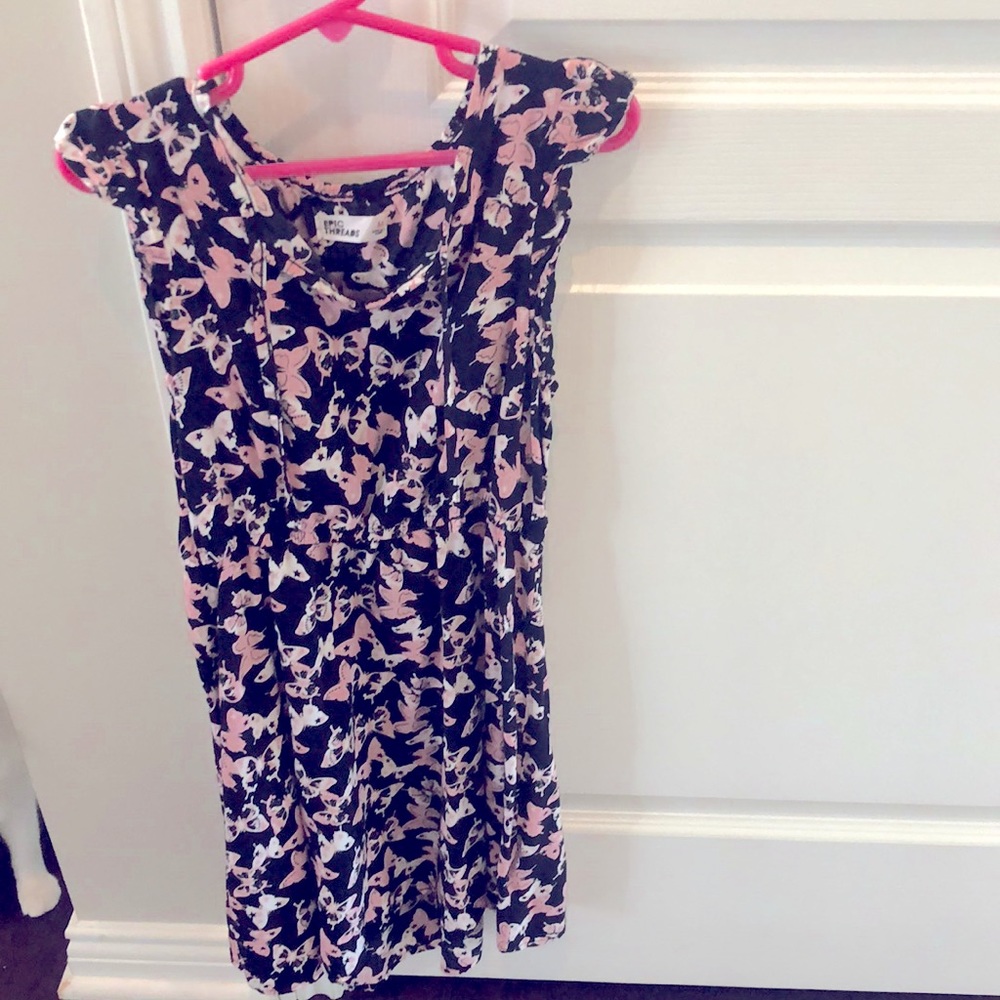 Girls Epic Threads cap dress w butterflies sz M
